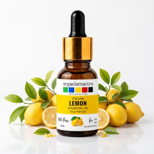 Image of Organix Mantra Lemon Oil | Improves Skin Radiance, Boost Hair Luster | Revitalizing Care for Face, Scalp & Skin | 15ML