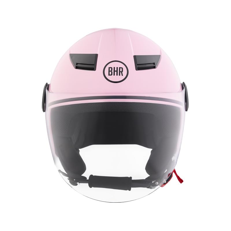 BHR Casco Moto Bambino, Casco Demi-Jet 841 CHILD | Omologato ECE 22.06, Casco Scooter per Bambini/Bambine, Visiera Antigraffio, Sgancio Micrometrico e Design Moderno