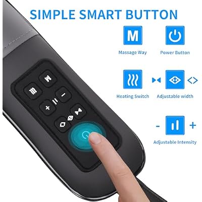 Neck Shoulder Back Massager with Heat, Width Adjustable Cordless Shiatsu Heated Massager for Pain Relief Deep Tissue, Brushless Motor 6D Kneading Massage Gifts for Women Men Mom Dad Birthday Christmas