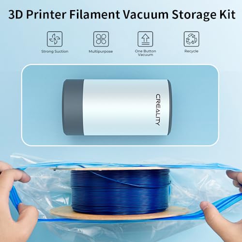 Image of Creality 3D Printer Filament Storage Bags 40 x 40 CM, Large Transparent Sealed Bags with Electric Pump Dust Proof Humidity Resistant Keeping Filament Dry, Reusable Vacuum Storage Bags 8 PCS