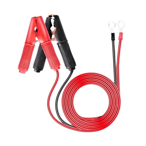 JicSuXi Cabo auxiliar de partida automotivo, cabo de extensão profissional com garras para bateria de carro, ideal para SUVs e RVs, 30cm