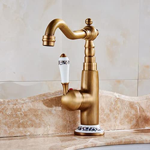 Robinet de cuisine rétro en laiton durable contre les fuites d'eau - 7