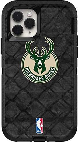 Skinit Decal Skin Compatible with OtterBox Defender iPhone 11 Pro Case - Officially Licensed NBA Milwaukee Bucks Rusted Dark Design