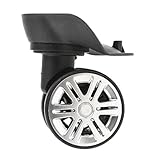 Verpackungsmaterial: PE FLAMEER 2 Stück Universal Metall 360° Drehbar Lenkrollen Ersatz Rollen Räder Schwenkräder für Gepäck Koffer Reisekoffer Hartschalenkoffer