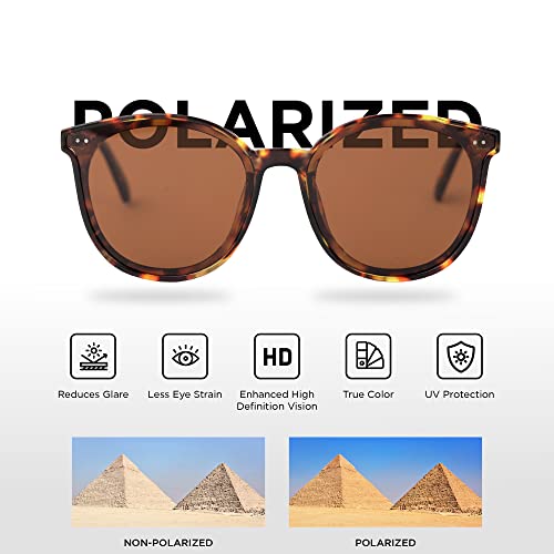 EVEE Classic Round Retro Sunglasses for Women and Men with Polarized Lens - (Billie)4