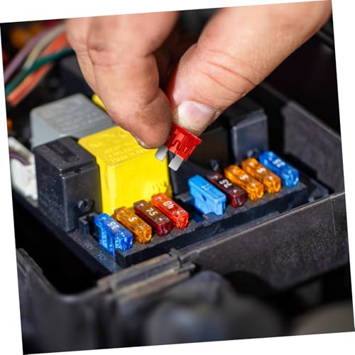 Kit de fusibles para automóvil Amosfun, 1 juego con probador y extractor de fusibles para autos, RV y embarcaciones, incluye probador de circuitos miniatura 4