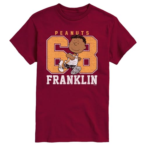 Peanuts - Franklin Sports - Men's Short Sleeve Graphic T-Shirt - Size 2 X-Large Garnet