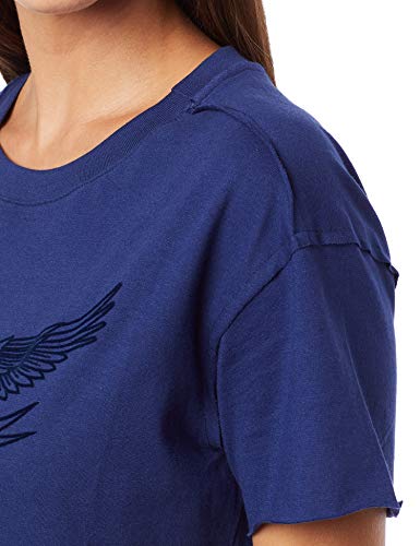 Vestido casual Malha Estampada, Ellus, Feminino, Azul Jeans, M