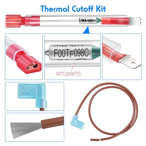 Image of Dreyoo RV Water Heater Thermal Cutoff Kit with ECO Thermostat Assembly, Compatible with Atwood 93866 91447 Water Heater Parts, Thermal Cutoff Fuse Fits GC6AA-10E GC10A-4E GCH6-4E GCH6-6E(2 Pcs)