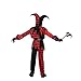 Spooktacular Creations Halloween Clown Costume, Red Black Jester Clown Costume For Kids Halloween Dress Up Party