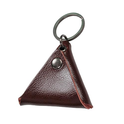 CORHAD アコースティックギター ピックボックス スタンドケース ギターピックパンチ ピック収納バッグ ブラウン キーチェーン アクセサリー 音楽 パーティー 学校