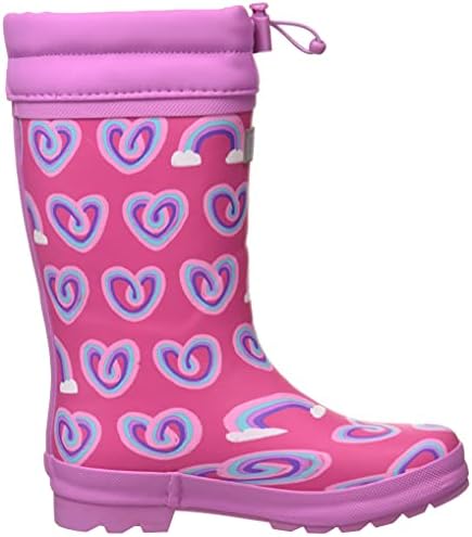 Hatley Girls Rain Boot, Twisty Rainbow Hearts, 4 Toddler Review | Image 6