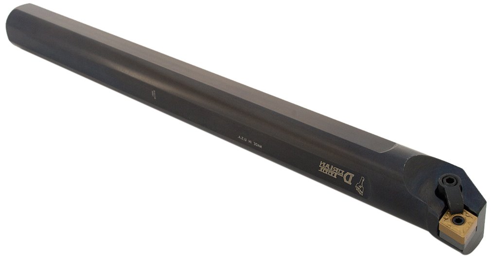 S-MCLN Round Shank Steel Multi-Lock Boring Bar, Left Hand Cut, 12" Overall Length, 1-17/64" Minimum Bore Diameter, 1" Shank Diameter