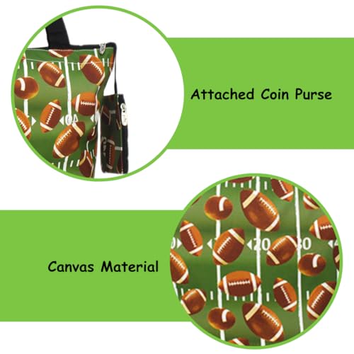 Image of NGIL Medium Top Zipper Closure Canvas Tote Bag with Attached Matching Coin Purse For Moms and Nurses