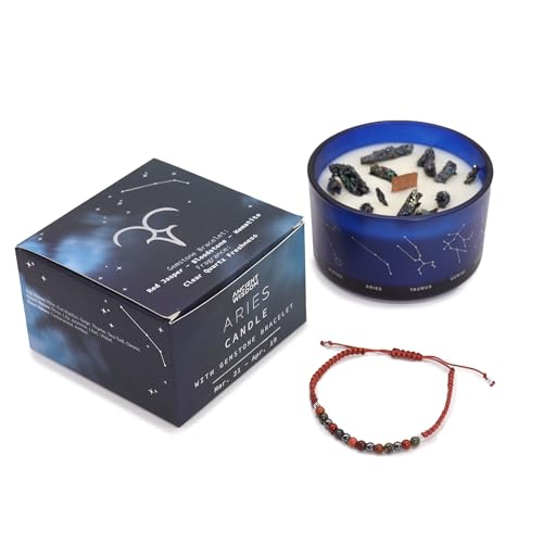 Candela Segni Zodiacali con Gemme, Bracciale Incluso, Idea Regalo...