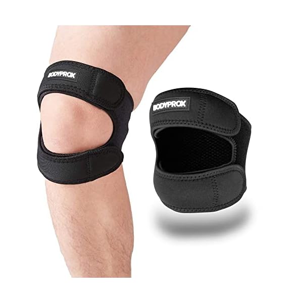 Bodyprox Patellar Tendon Support Strap (Large), Knee Pain Relief Adjustable Neoprene Knee Strap for Running, Arthritis, Jumper, Tennis Injury Recovery