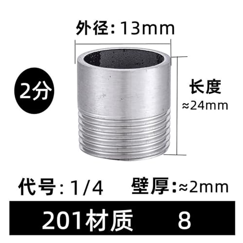 Conector de acero inoxidable 201 G1/4 de 24mm con rosca externa para tubería 3