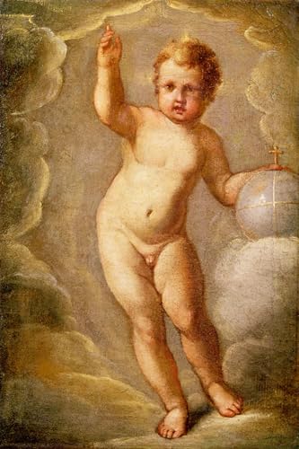 Peinture El Greco Christ Enfant, solution idéale pour habiller un grand mur de salon vide