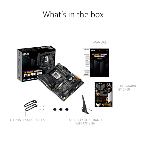image for ASUS TUF GAMING B760-PLUS WIFI Intel B760 LGA 1700 ATX motherboard, Re