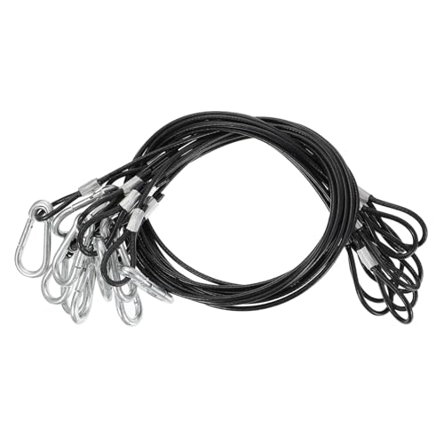 HOLIDYOYO 10pcs Heavy Duty Hanging Cable Hooks Stainless Steel Wire Rope Flexible for Hanging Lights Pots Frames