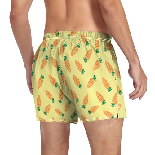 Men's Boxers Short Carrot Soft Underwear Premium Woven Short Inseam Boxer Shorts Sleep Pajamas4