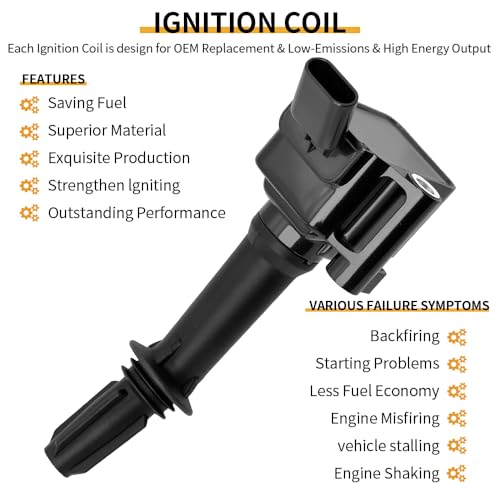 Image of 4 PCS UF802 Ignition Coil Pack with Iridium Spark Plug Compatible with 2016-2022 Chevrolet Buick Chevy Equinox Malibu Cruze Volt GMC Terrain Buick Encore 1.5L 1.4L L4 GN10797 C-939 12635672