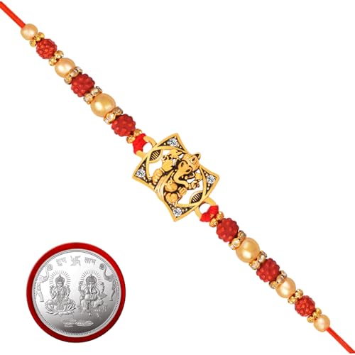 Image of De Marquis Fancy Rakhi Gift Set for Brother /Bhai /Bhaiya /Bhabhi /Sister /Kids Happy Rakshabandhan (1 Rakhi + 1 Coin)