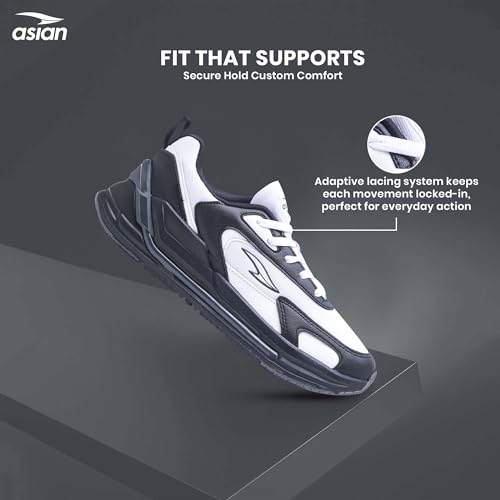 Image of ASIAN Powerkick-21 Men's Sporty Sneakers | Stylish Sports Shoes with Comfort for Boys | Lightweight Sole & Durable Grip, Perfect for Casual, Gym, Walking