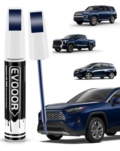 Image of 8S6 Dark /Nautical Blue Metallic Touch Up Paint Compatible with Toyota Exact Match 2 in 1 Touch up Paint for Chips and Nicks Repair