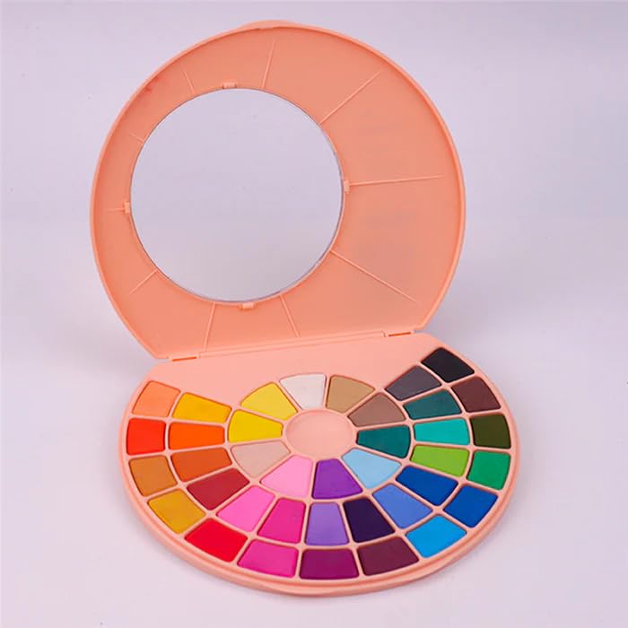Image of THOOVI HIMI - Student edition - Solid Watercolour Painting Set - 38 Colors - Pink Case