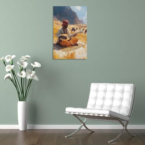 Joueur indien de sarangi poster toile pour rompre la monotonie des murs - 5