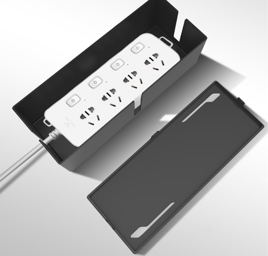 Pudełko do zarządzania kablami, schowek na kabel, organizer na przewody telewizyjne, komputer, router i koncentrator USB na biurko domowe biuro kuchnia, pudełko do przechowywania na biurko, dekoder