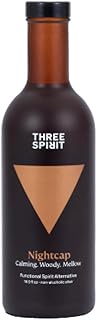 Three Spirit Non-Alcoholic Alternative Spirit - The Nightcap, 50cl | Alt-Whiskey | Unwind & Chillout with Adaptogens, Vale...