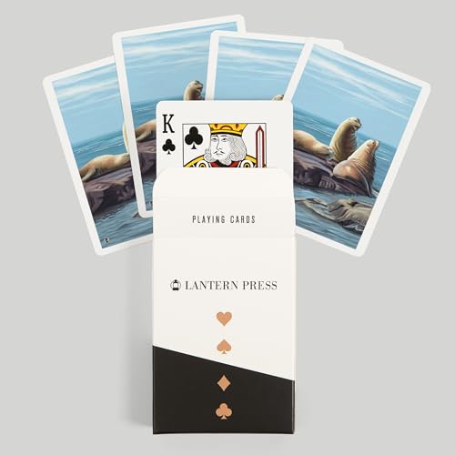 Deck de cartas Sea Lions, 52 naipes tamaño póker miniatura 6