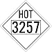 NMC DL85BTB50, DOT Placard Sign,"Hot, 3257" (5 Packs of 50 pcs)