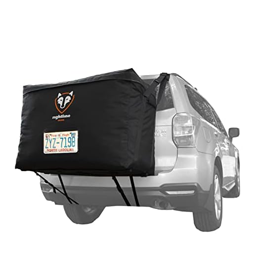 Rightline Gear 100B90 Car Back Carrier, 13 cu ft, 100% Waterproof, Attaches With or Without Roof Rack
