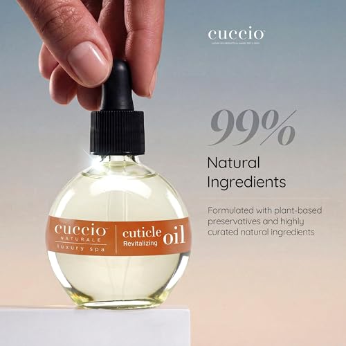 Image of Cuccio Naturale Vanilla Bean & Sugar Revitalizing Cuticle Oil, Lightweight Fast-Absorbing Hydrating Nail & Cuticle Conditioner, Cold-Pressed Oils + Vitamin E, 2.30 Fl Oz