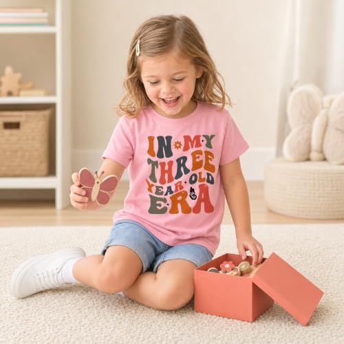 Image of Toddler Girls 3rd Birthday Shirts for Girls 3 Years Old Outfit for Party Tshirt