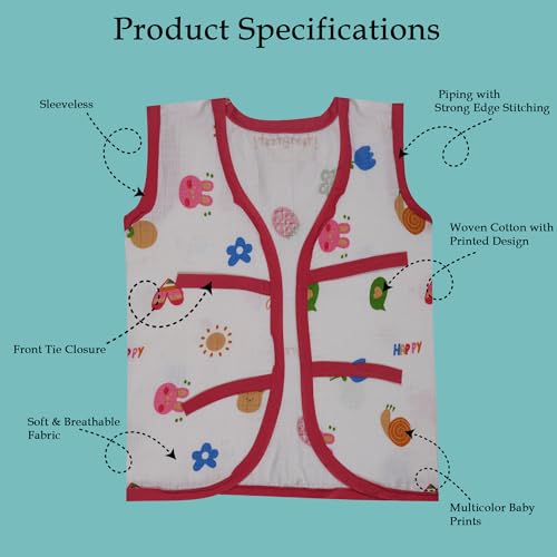 Image of V2M Cotton Jhabla New Born Baby Clothes