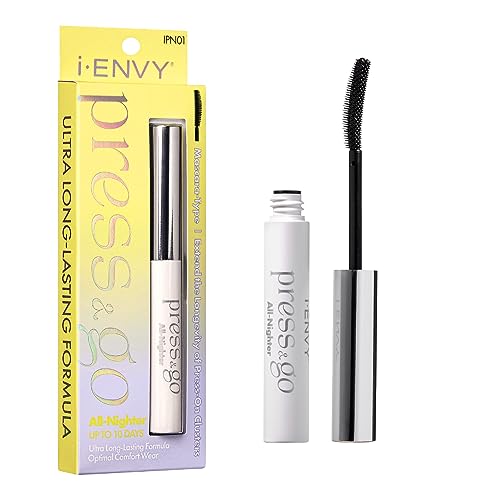 i-ENVY Press&Go All-Nighter, Ultra Long-Lasting Formula, Mascara Type Secure Self-Adhesive Eyelashes Up to 10 Days