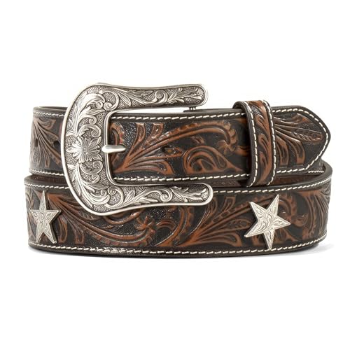 ARIAT Women's Star Conchos Finish Belt, Brown, Large
