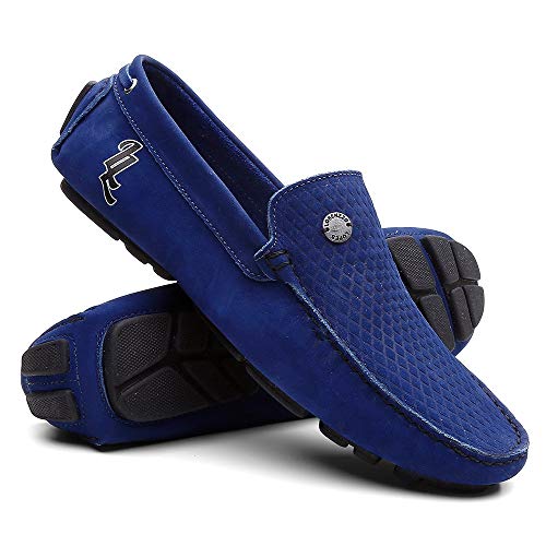Mocassim Masculino Sapato Para Dirigir - Azul - 38