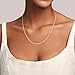 Jewlpire 14K Plated Gold Chain Necklace for Women, 2MM Rope Chain Gold Chain for Women Classic & Sturdy Women's Chain Necklaces, Gold Chain 20 Inch