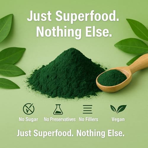 Image of Confect Spirulina Powder | Pure & Natural Fruit Powder for Smoothies, Baking, Beverages, Juices, Tea & DIY Recipes | Vegan, Gluten-Free, No Added Sugar - 100 Gms