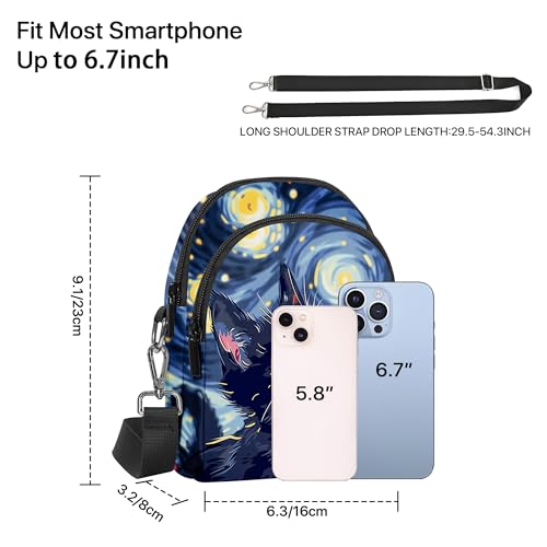 FyLybois Small Crossbody Bags for Women Casual Cell Phone Bag Wallet Purse Waterproof with Card Slots Adjustable Strap3