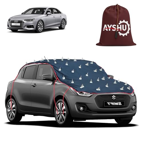 Image of AYSHU Water-Resistant Spike Car Cover for Audi A4 - Protects from Dogs, Monkeys, Dust, Sunlight & UV - Full Roof Universal Fit