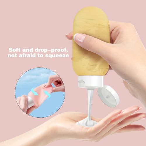 16 Pack Travel Bottle Set for Toiletries Travel Essentials Travel Containers with Clear Zipper Toiletry Bag Leak Proof Refillable Squeezable Travel Accessories for Skincar Lotion Shampoo4