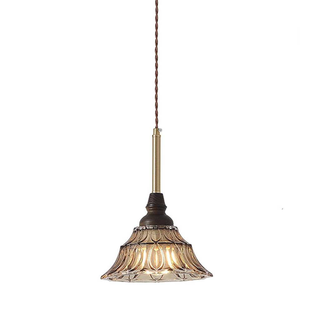 Lustre suspendu de style médiéval américain en verre de 20 cm