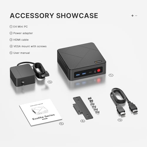 BOSGAME E4 Air Mini PC, AMD Ryzen 5 3500U 8GB DDR4 256GB SATA SSD - image 9