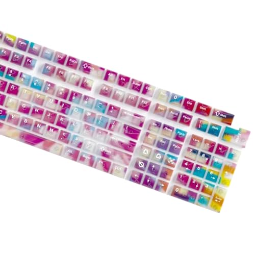 Capuchons de touches translucides multicolores à texture lisse pour clavier mécanique - 3